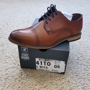 Stacy Adams DICKINSON BOYS CAP TOE OXFORD NON LEATHER OUTSOLE